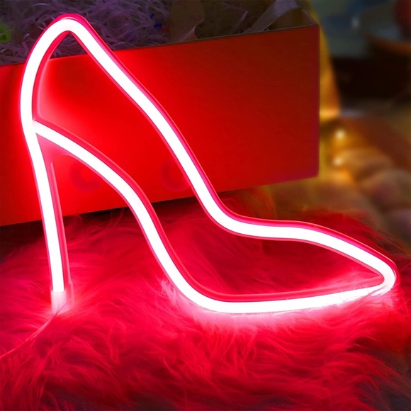 LED Neon Signs High Heel Lights Red Led Wall Decor